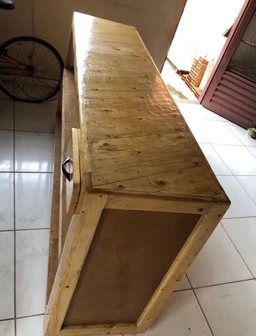 Balcão expositor rustico de madeira branca - Foto 5