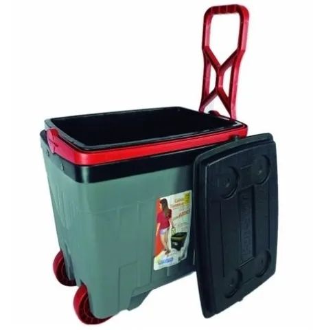 Cooler Caixa Térmica com Rodinha 34Litros Suporta 49Latinha 6Garrafa 2Lts Praia Camping AT - Foto 2