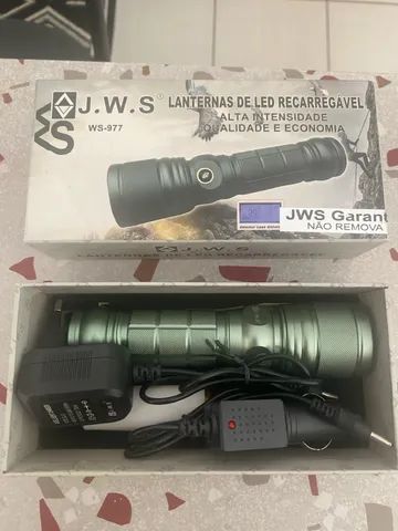 Lanterna Tática com Luz Negra e Luz Branca Equipada com Led