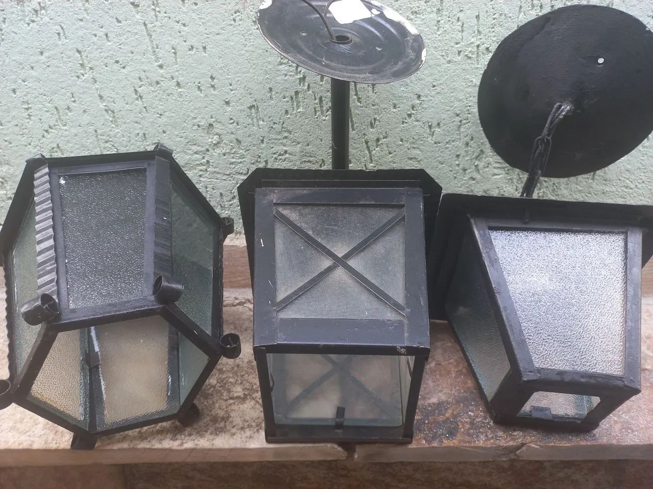 3 Luminárias arandelas antigas  - Foto 3