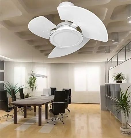 Ventilador De Teto Aventador Led 3 Pás Branco 130W Tron - 220V
