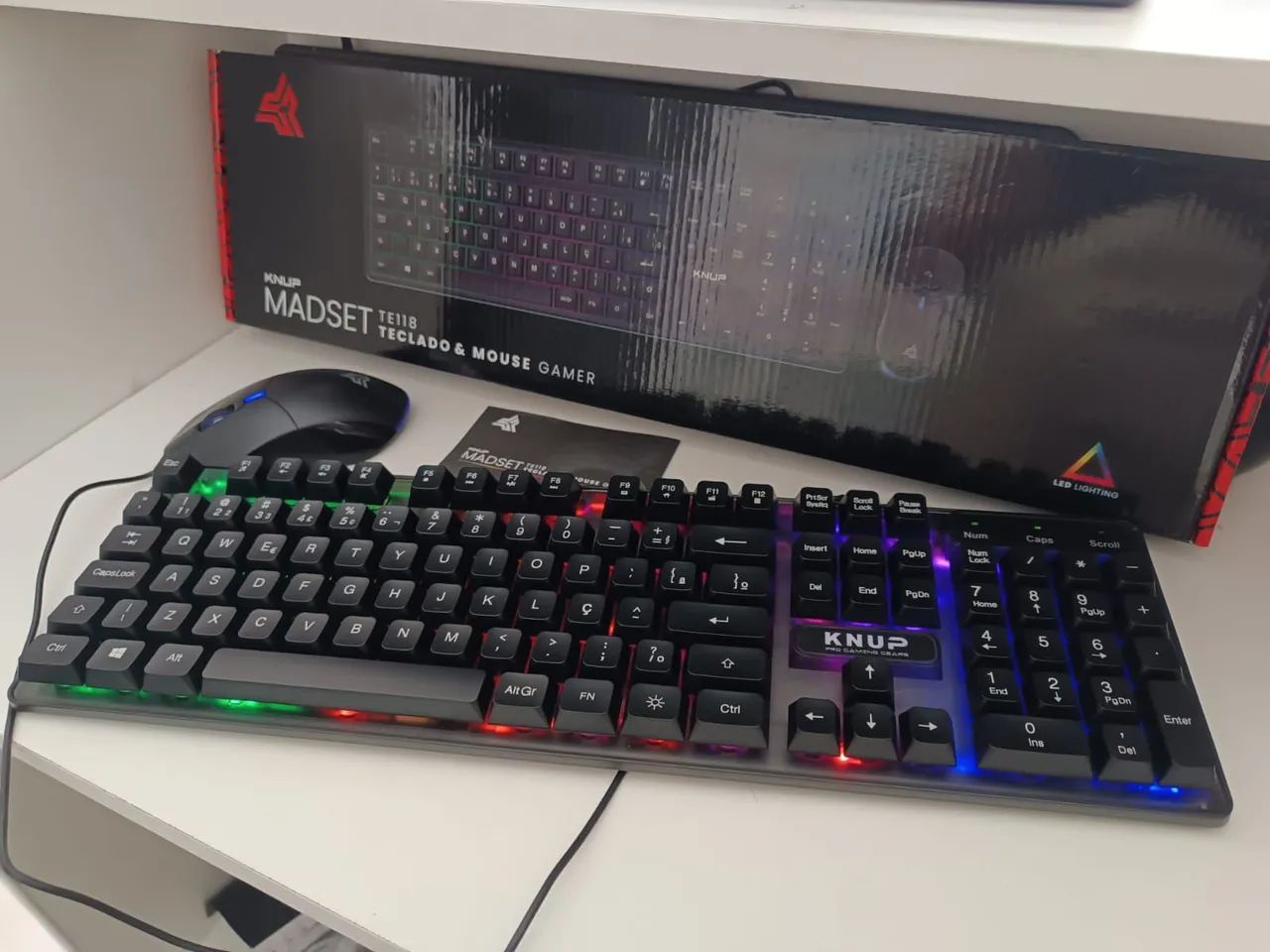Teclado e Mouse Gamer KNUP - ENTREGA A DOMICÍLIO 