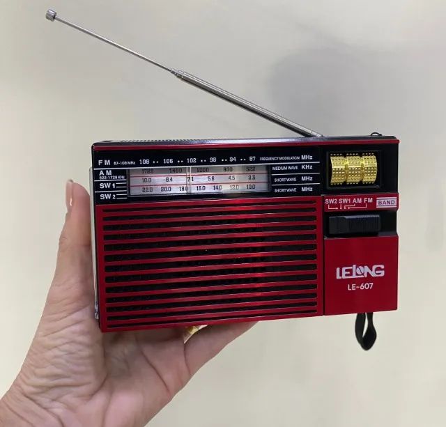 Rádio Retrô Am/Fm Recarregável Lelong Le 607 Loja Coimbra Computadores Entregamos 