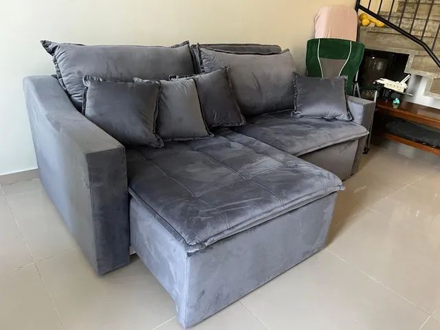 Sofás slim sem caixa maravilhoso  - Foto 4