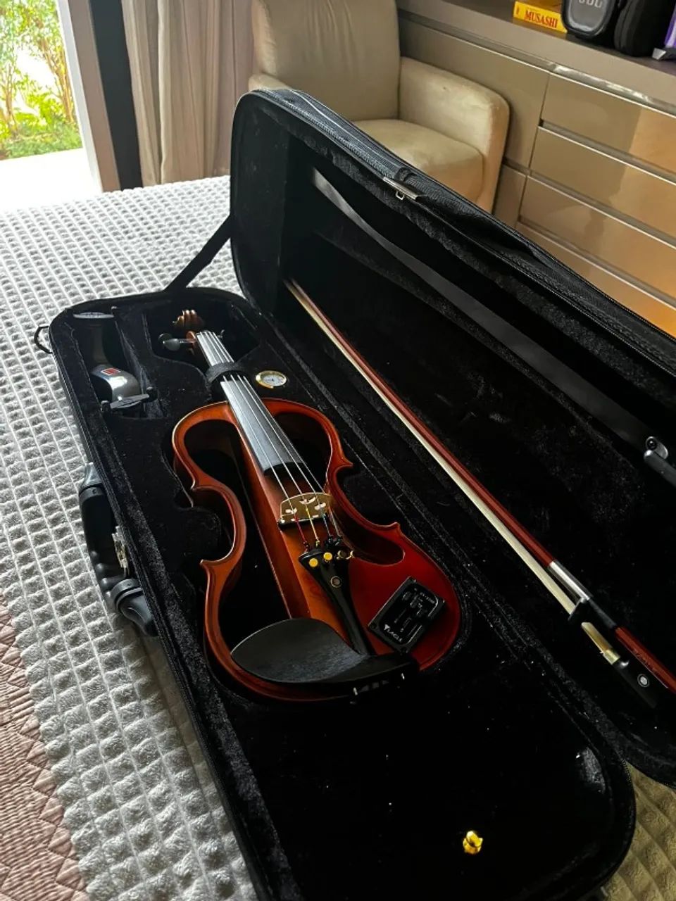 Violino Eagle Cv-210e 4/4 Eletrico Completo.  - Foto 5