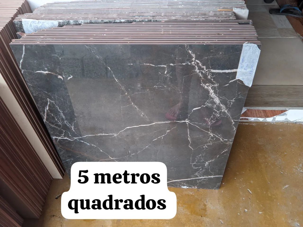 5 metros quadrados de piso porcelanato