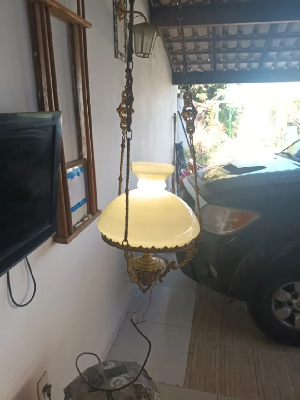 Lustre em bronze antigo - Foto 3