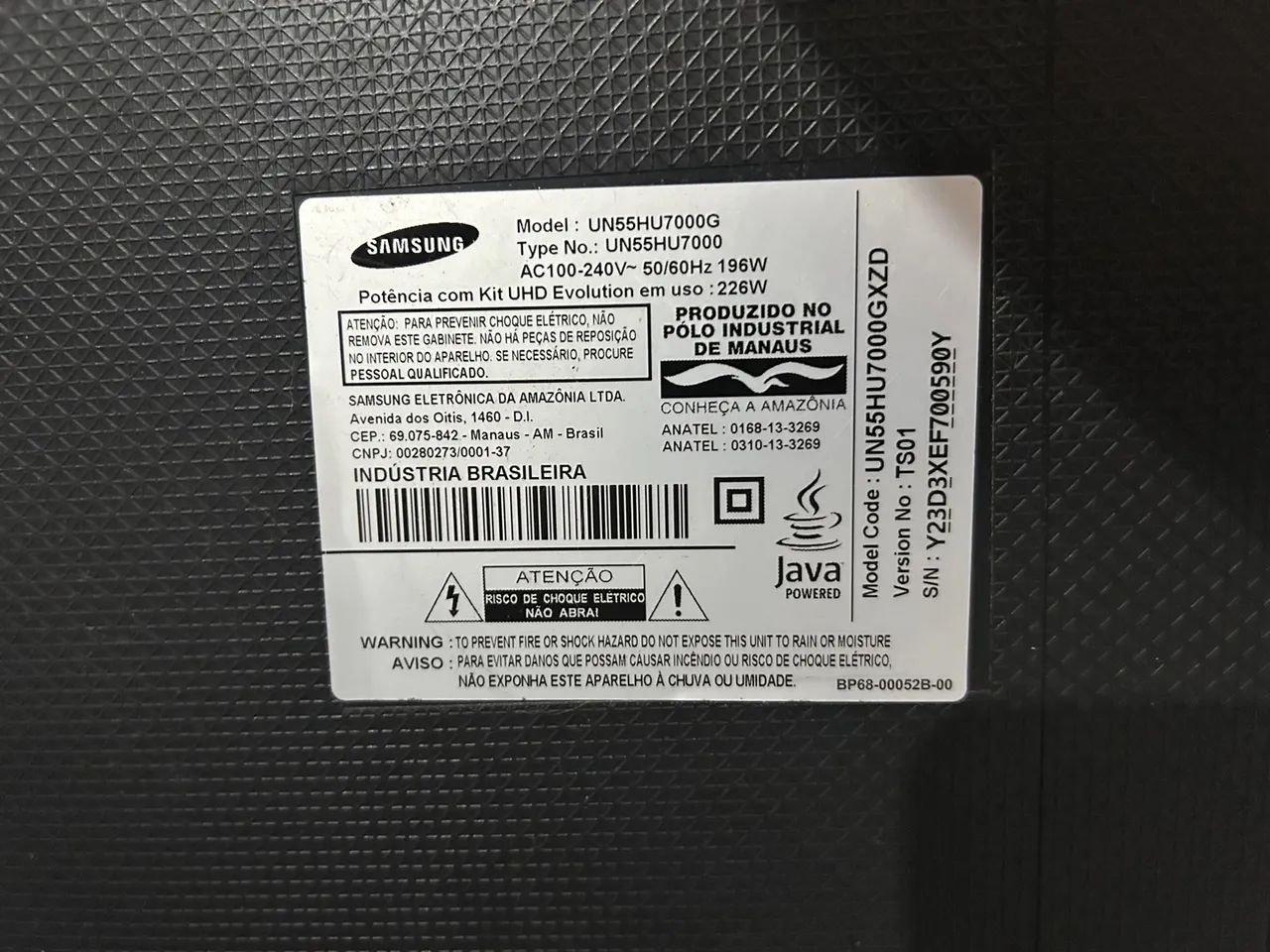 TV Samsung 55 polegadas 4K 