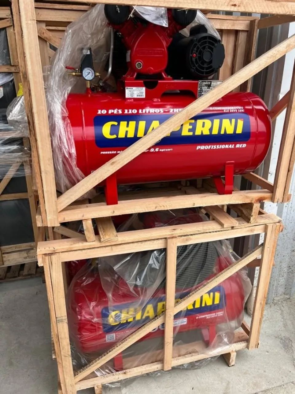Compressor de Ar 110 Litros 140 Libras Motor 2Hp profissional - Chiaperini (Novo) - Foto 3