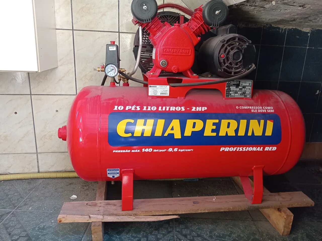 Compressor chiaperini 10 P 110 litros + kiti , Pistola proficional