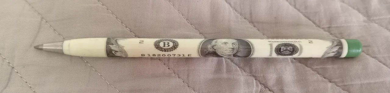 Caneta Antiga Nota de Dólar 