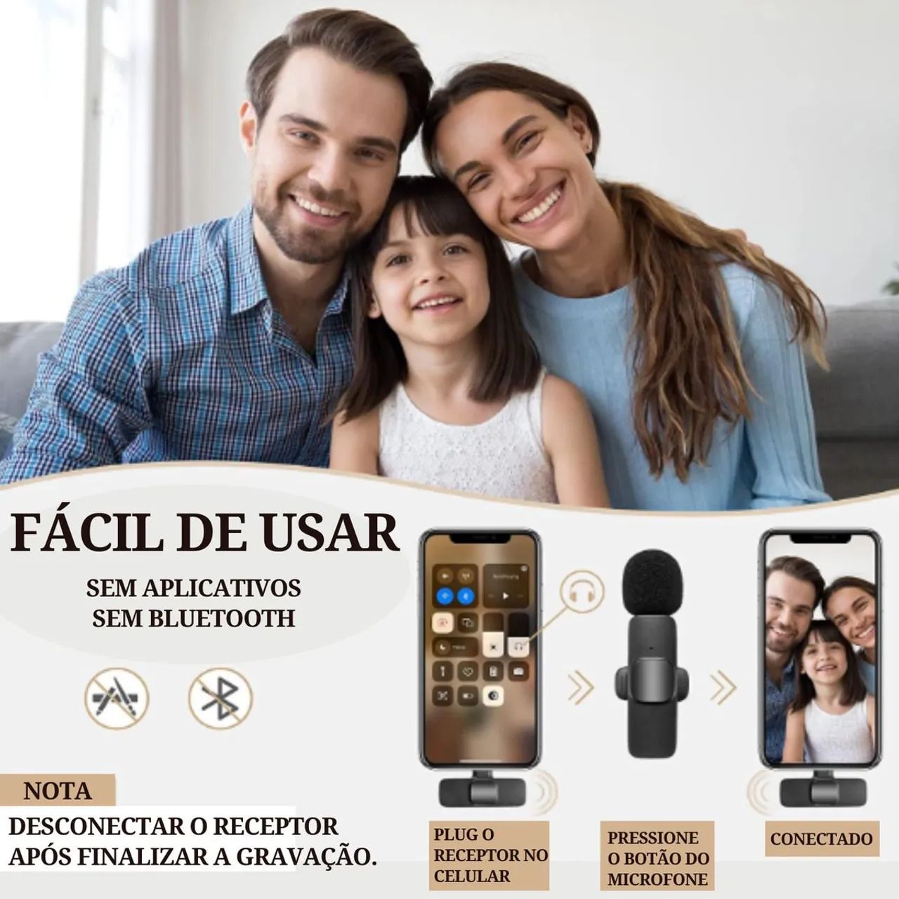 Microfone sem fio profissional para diversas aplicações - Foto 2