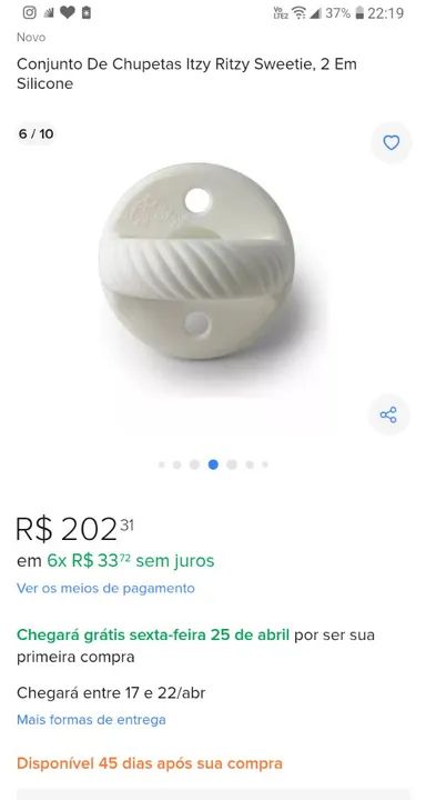 Chupetas Itzy Ritzy Sweetie - Silicone - 1 Peças