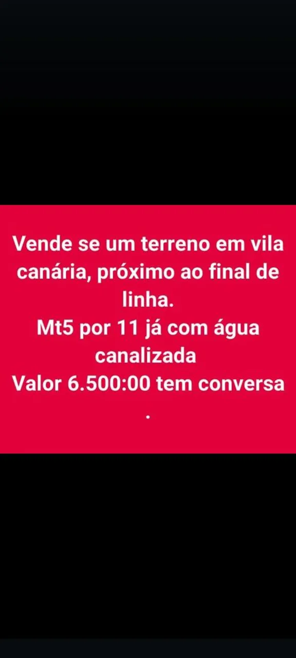 Vendo terreno em Vila canaria