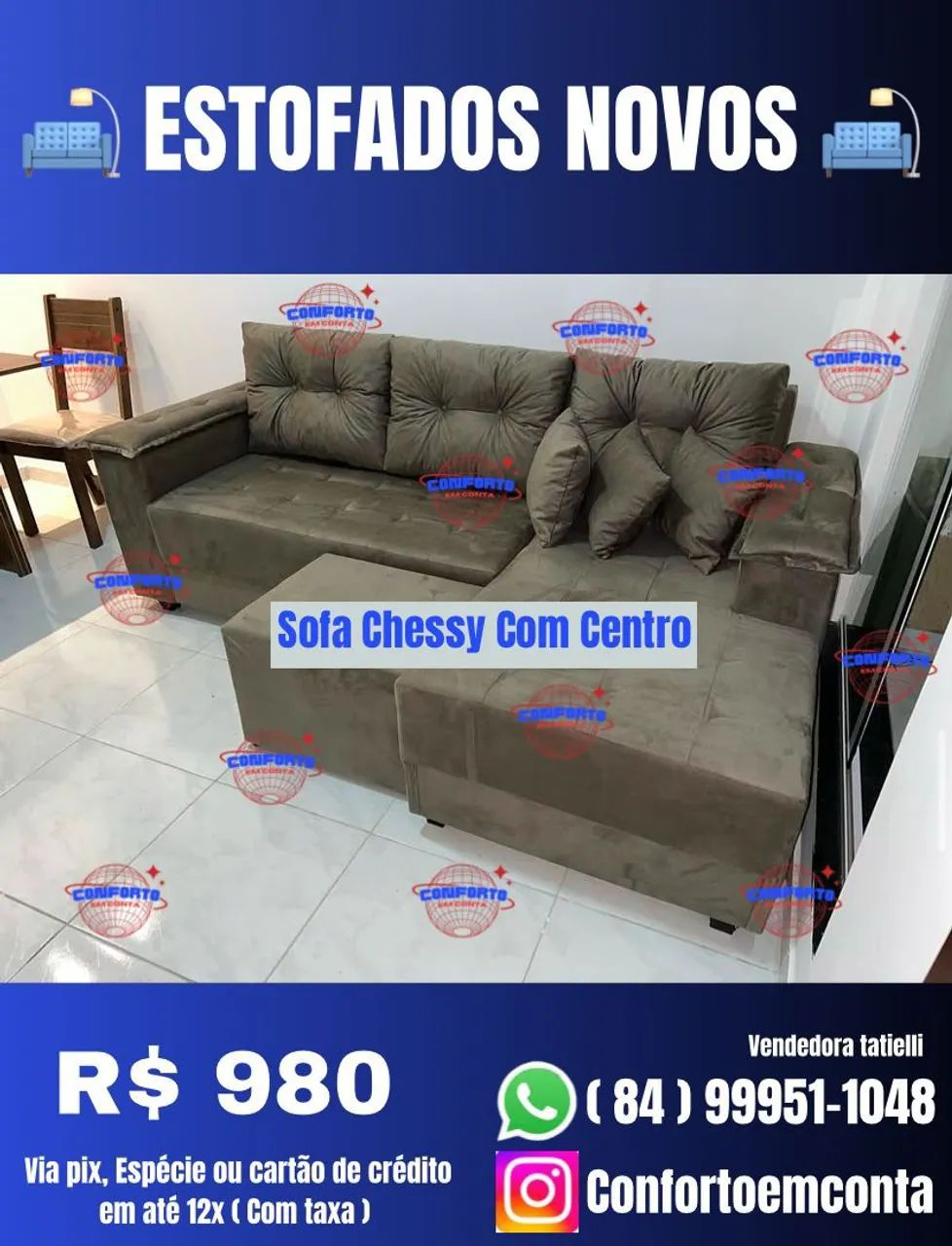 Sofá Chessy Com Centro - Novo diretamente da fábrica  - Foto 2