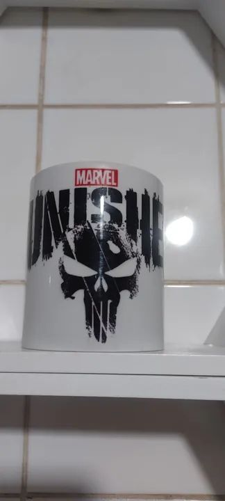 Canecas de porcelana personalizadas Justiceiro Marvel 