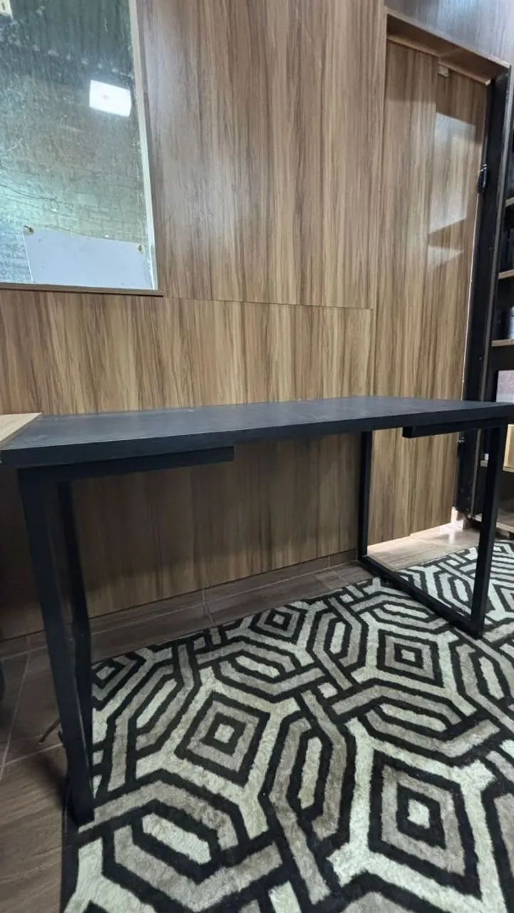 Mesa pé de ferro 120x60 cor preto  - Foto 2