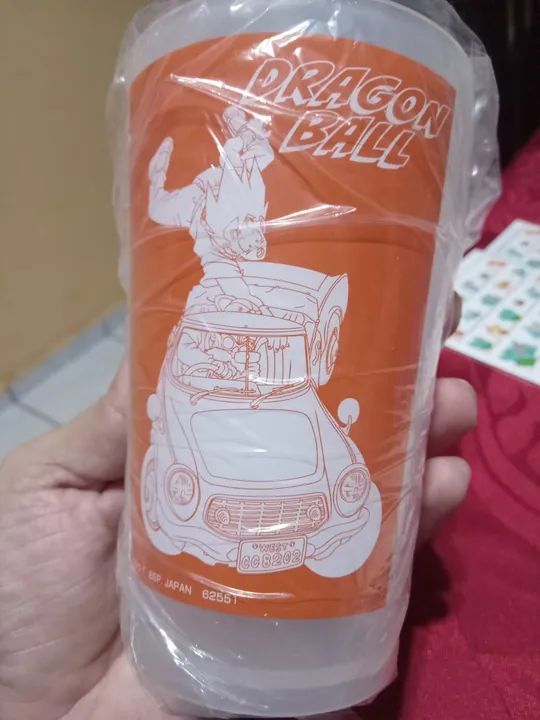 Copo plástico do anime Dragon Ball Z original novo 