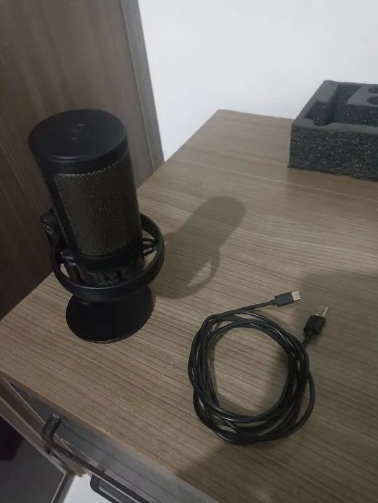 Microfone Condensador USB com luz LED - Foto 2