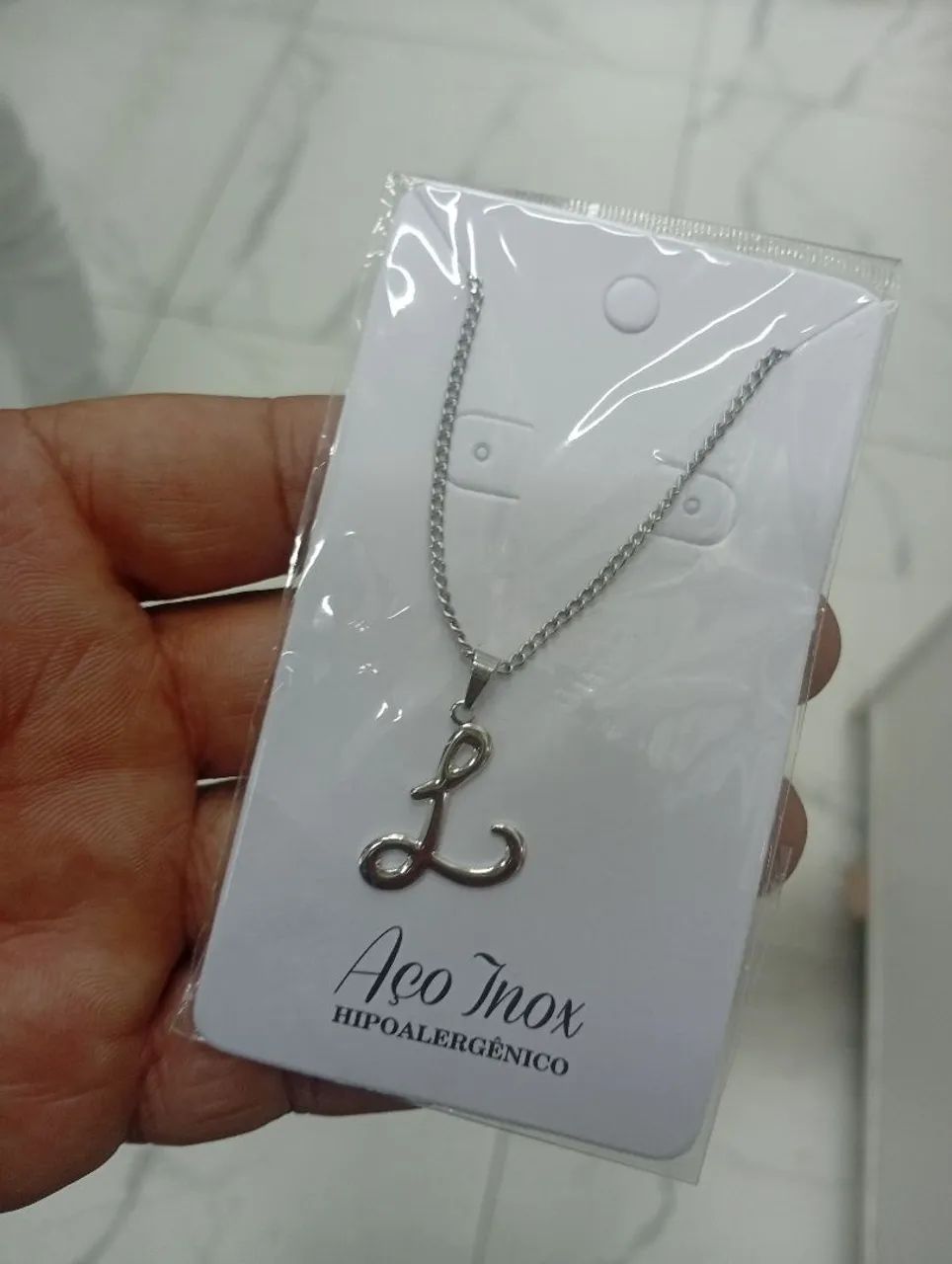 Colares de Letras Aço Inox - Hipoalergênico - Foto 4