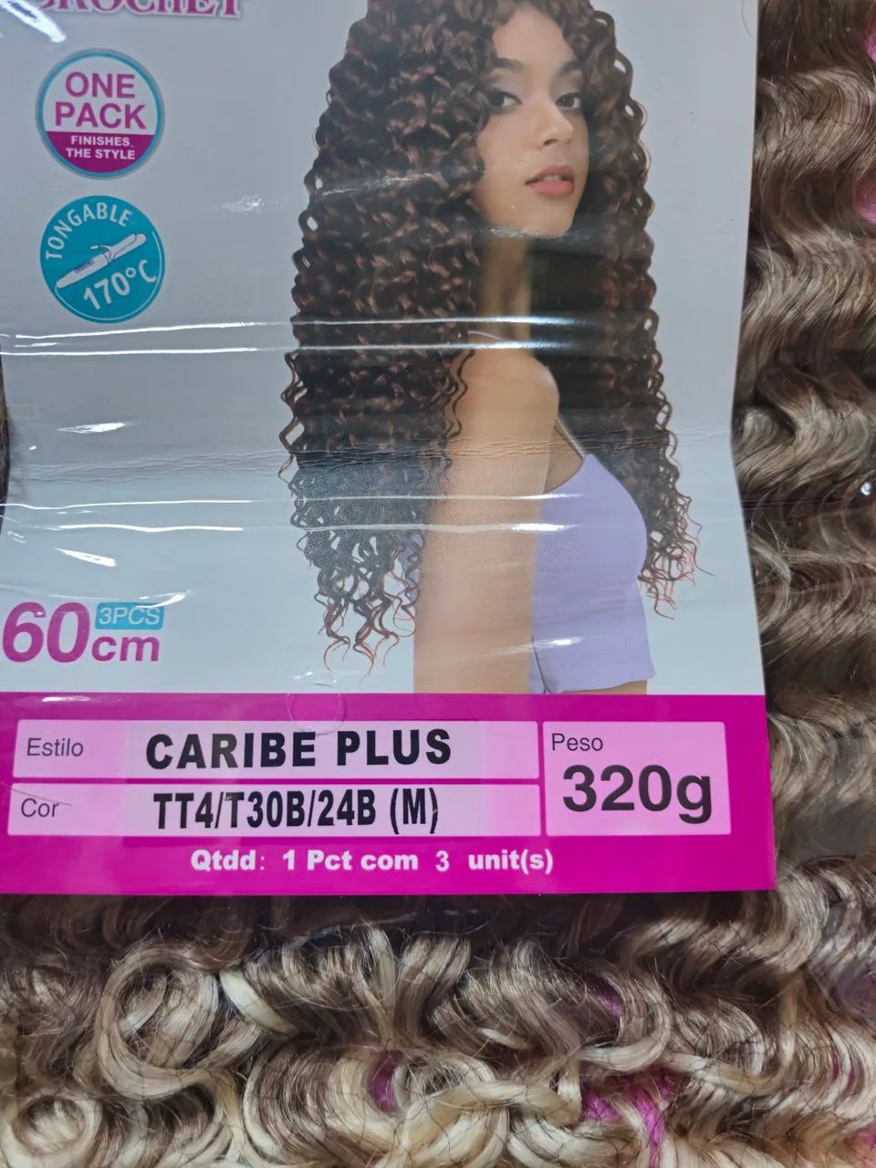 Promoção Cabelo organico Caribé croche braids 320 gramas