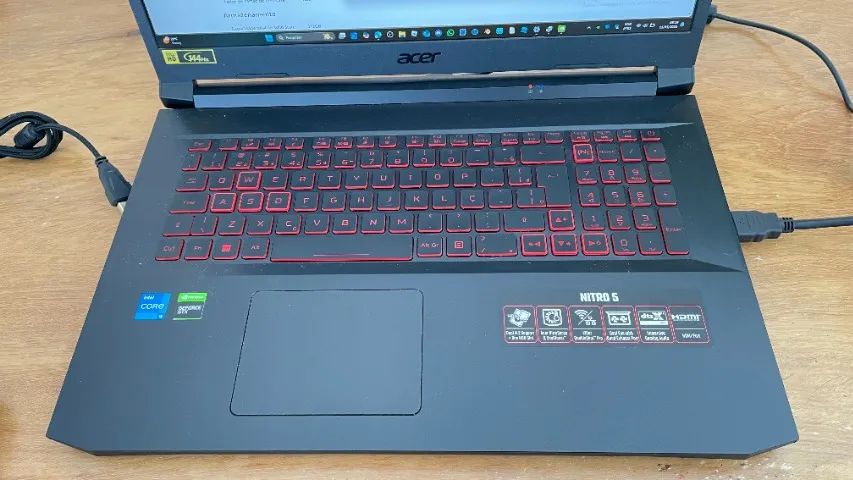 Notebook Acer Nitro 5 gamer - 17" - i5 de 11 geração - 24gb ram - 512gb SSD - GTX1650 - Foto 2