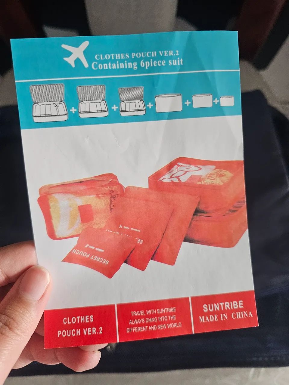 Necessaire de Viagem com 6 bolsas Azul - Foto 2