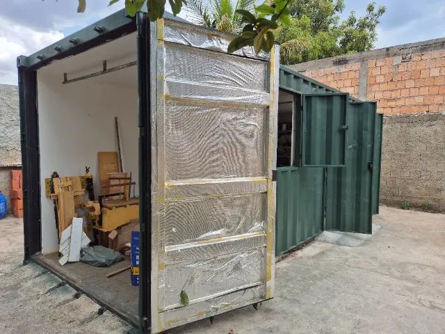 Container 20 pés adaptado - isolamento + elétrica + laudo de habitabilidade - Foto 4