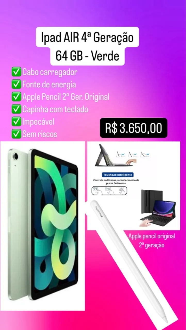 iPad Air 4ª ger + caneta original - Foto 2