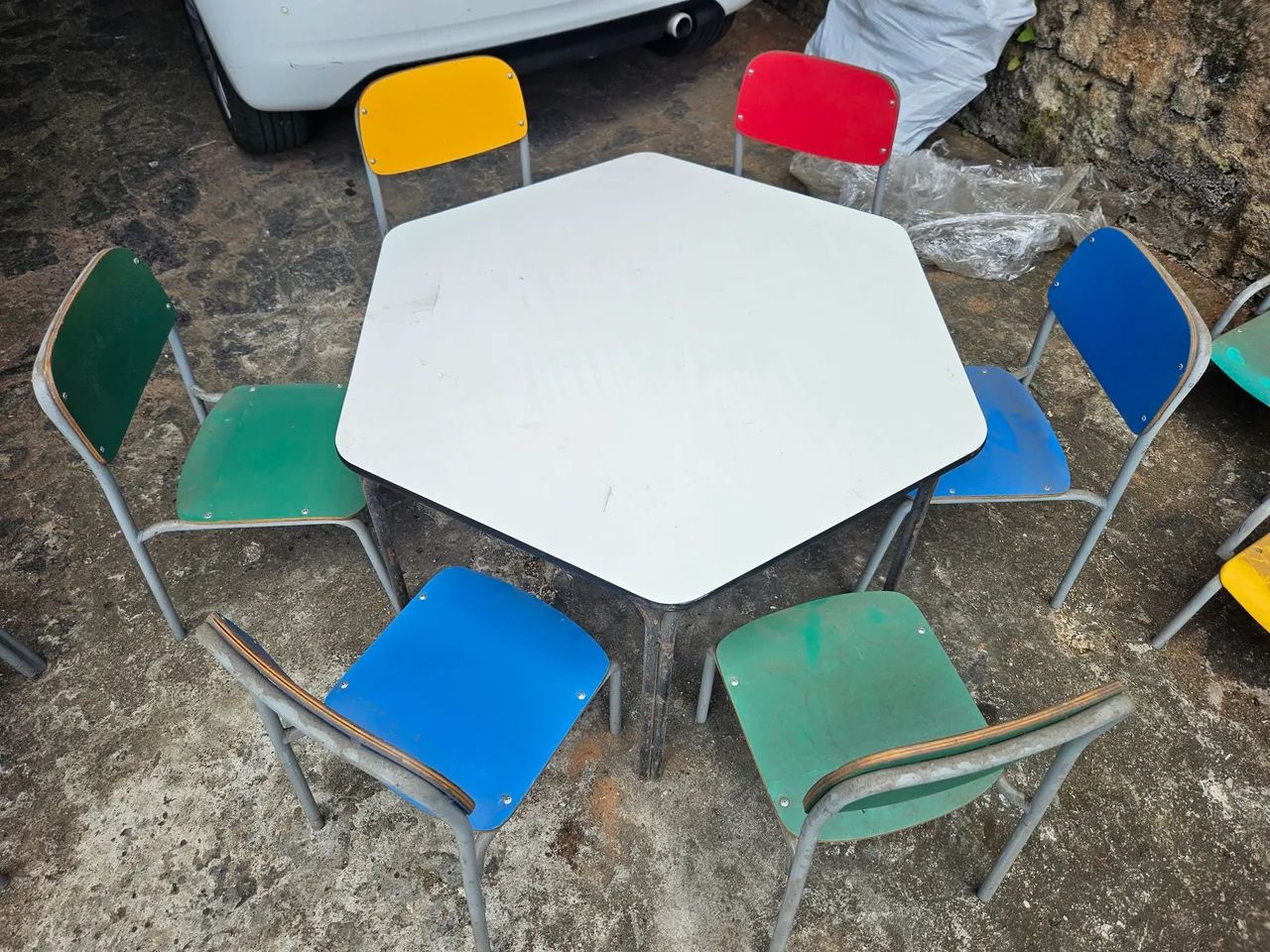 Conjunto escolar sextavado infantil - Foto 4