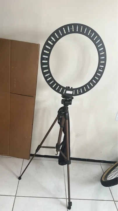 Anel de Luz LED para Fotografia e Vídeo com Tripé