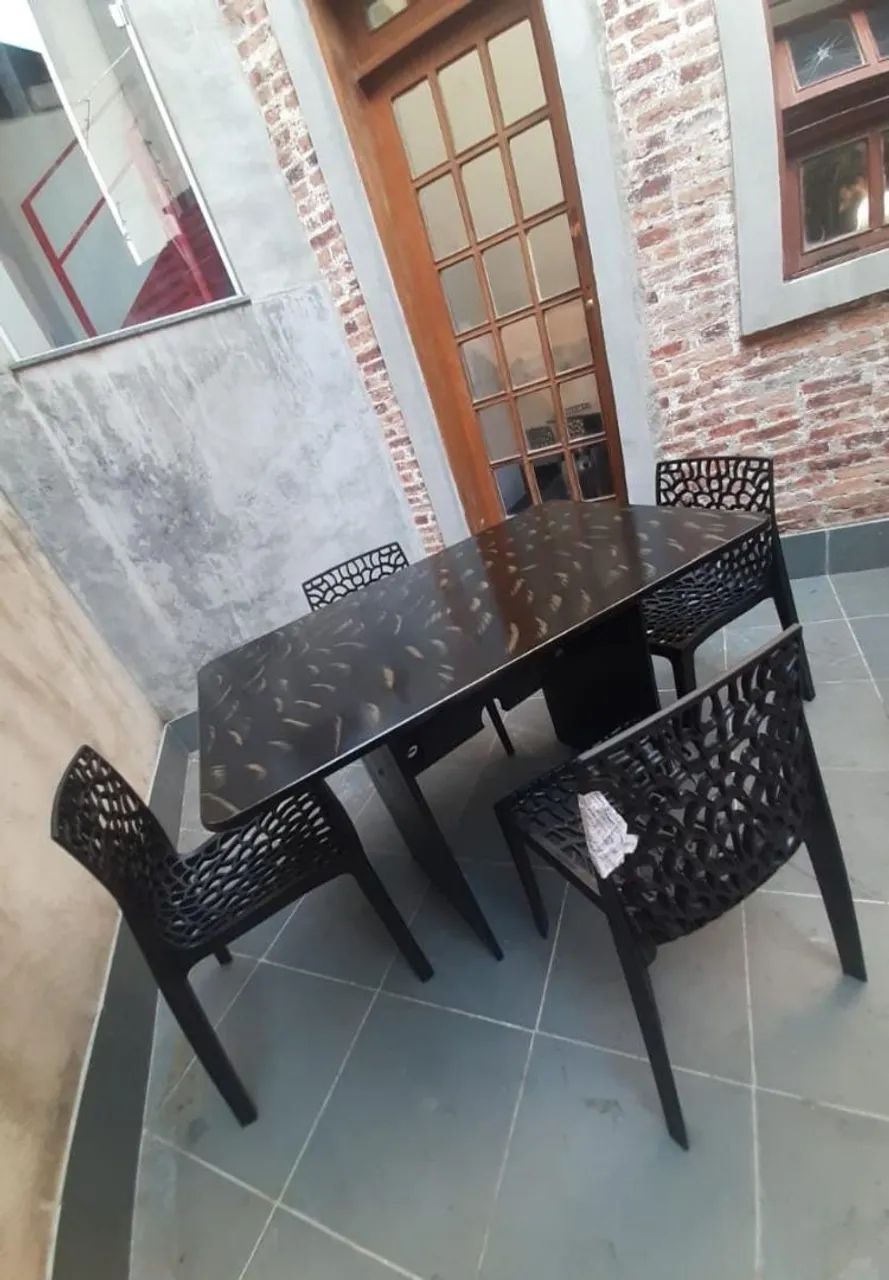 Mesa pedra de ardósia pintada e envernizada  - Foto 5