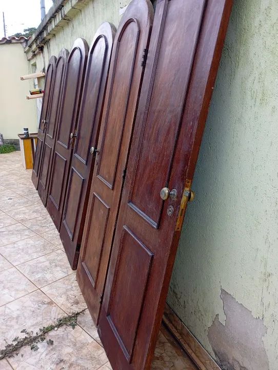 Kit com 6 portas madeira Maciça pesada com fechadura 64418995075459122