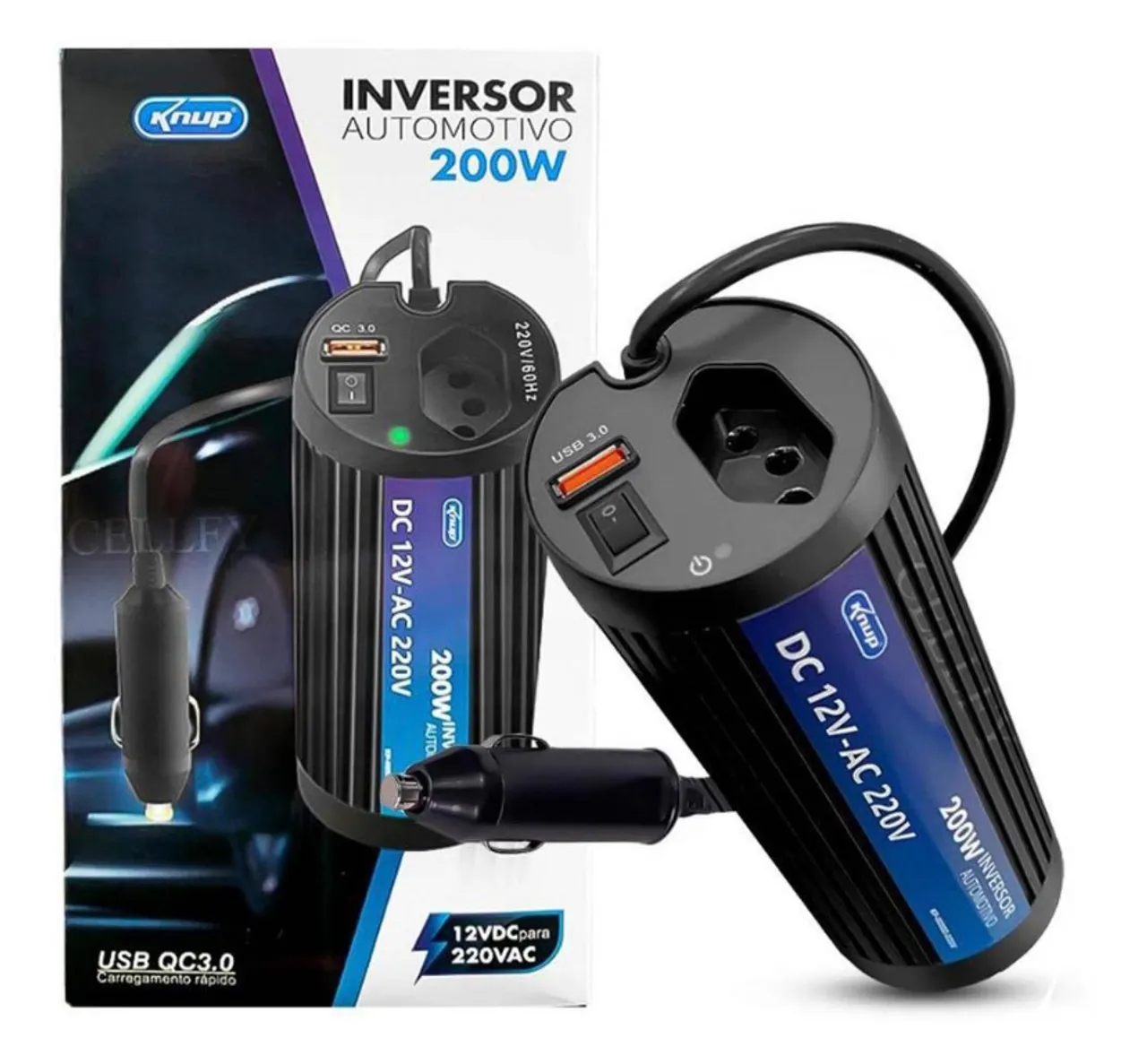 Inversor Automotivo 200w 12v/110v (entrega gratis)