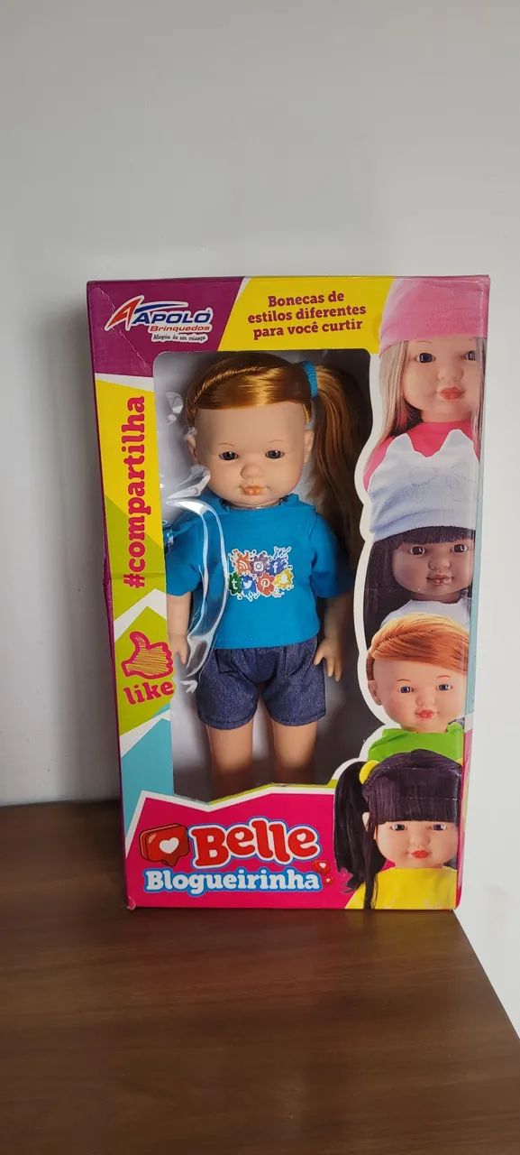 Boneca Belle Blogueirinha Ruiva Rara Apolo brinquedos  - Foto 5