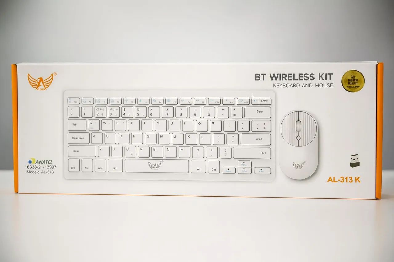  Kit Teclado e Mouse Sem Fio - Modelo AL-313 | Design Moderno + Alta Performance!