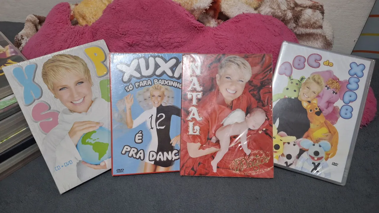 DVDs infantis LACRADOS - Xuxa, Natal e ABC do XSPB