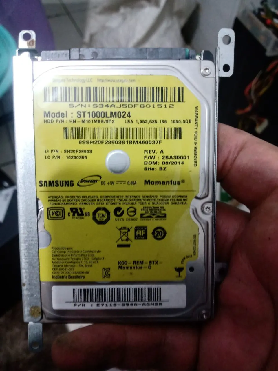 HDs SATA notebook 500gb / 1000gb - saudáveis funcionando