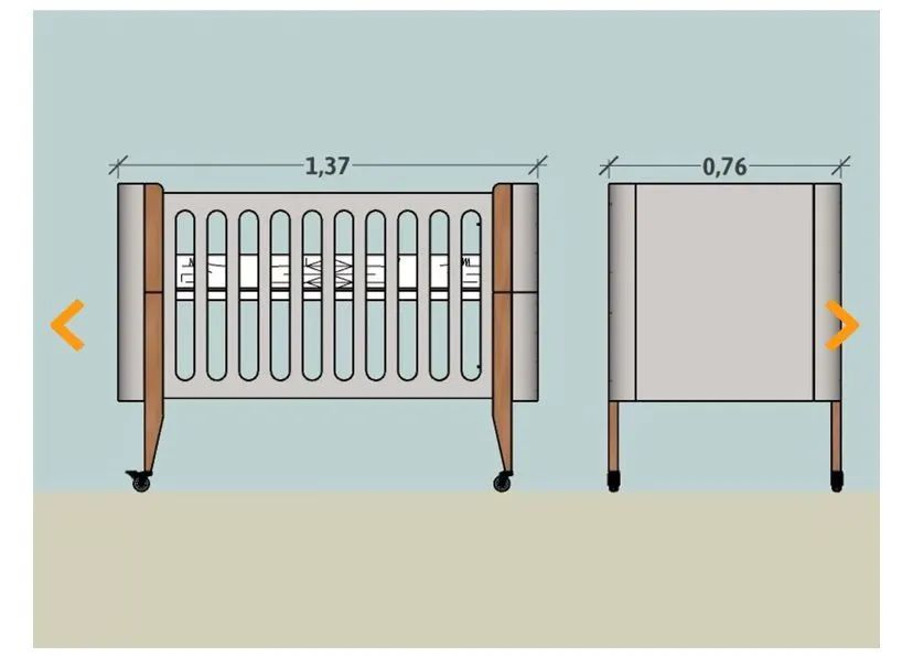Berço de Madeira marca BO com Design Moderno - Novo - Foto 3