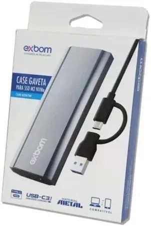 CASE GAVETA PARA SSD M2 NVMe EXBOM