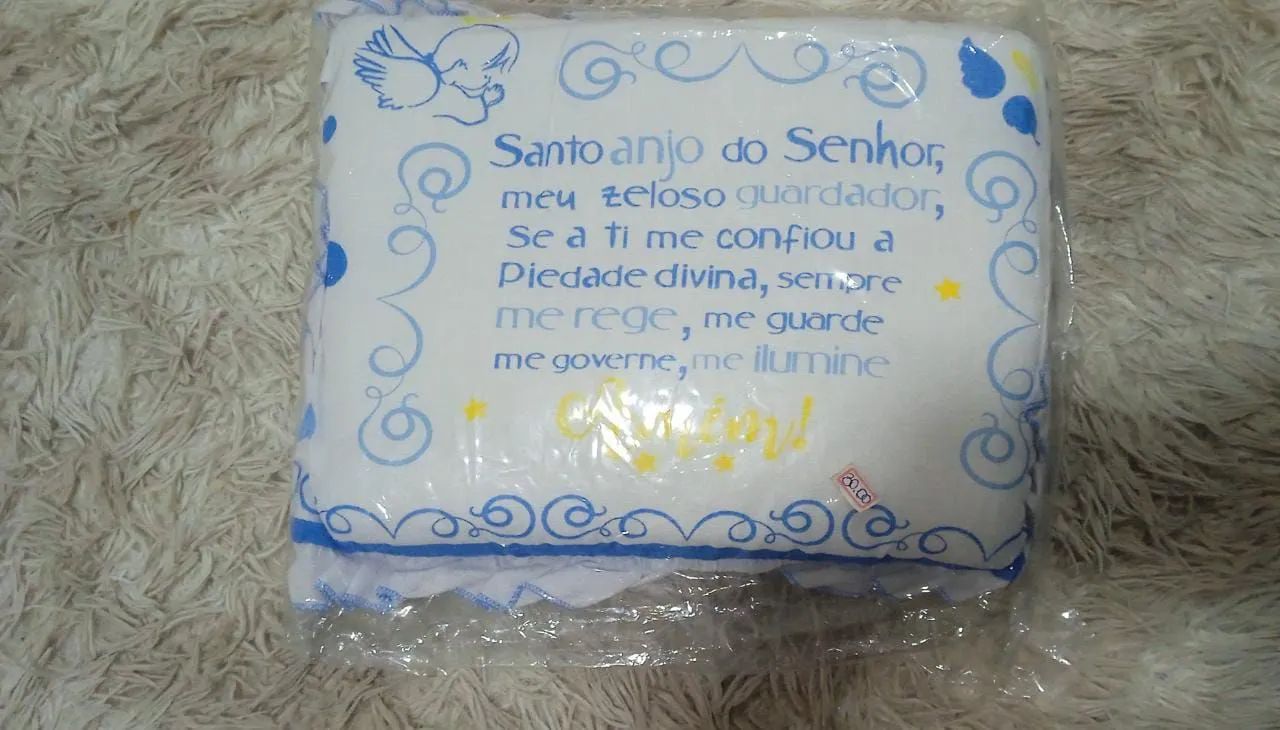Travesseiro para bebê santo anjo do Senhor