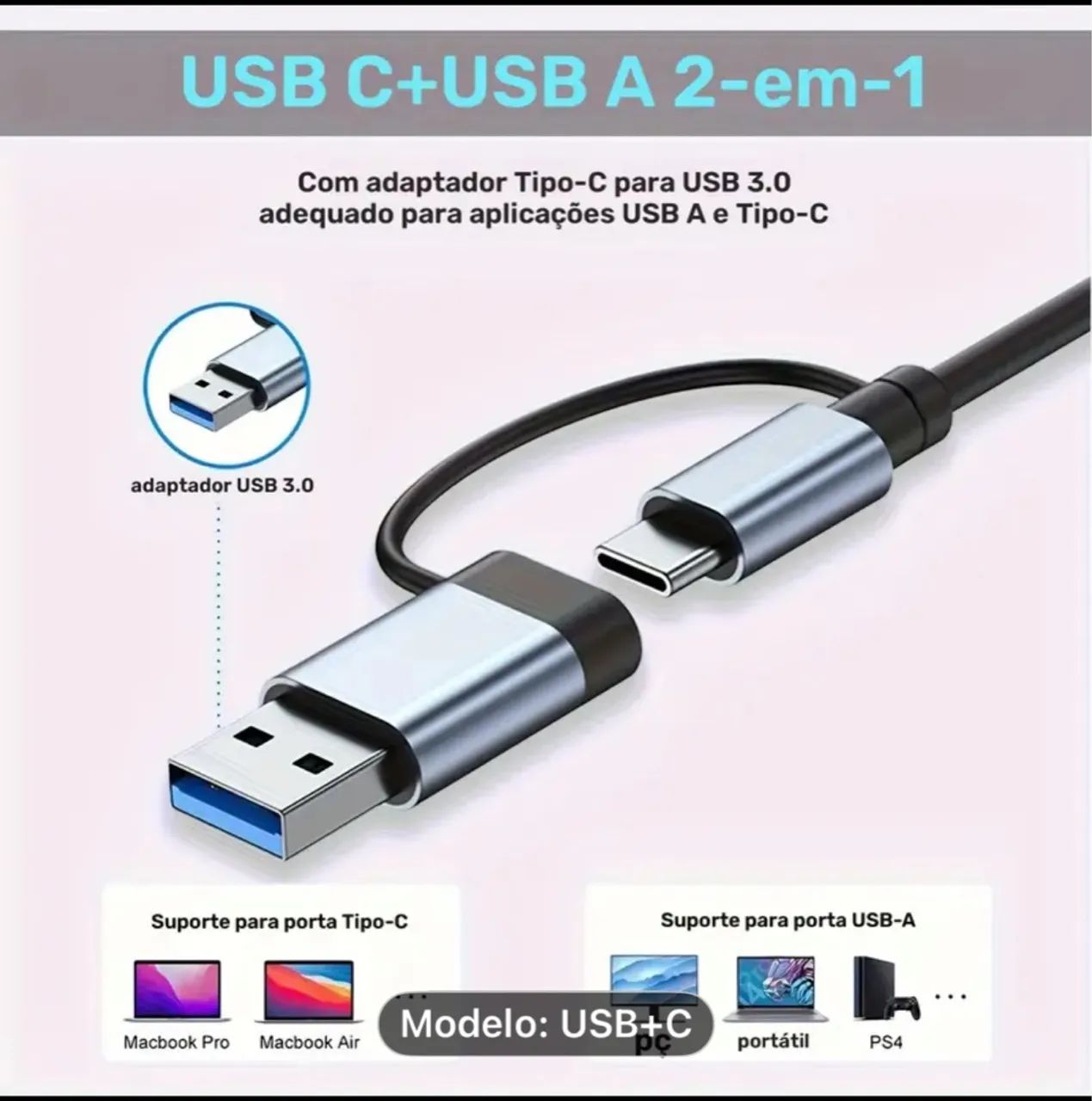 HUB USB 8 em 1 - Foto 3