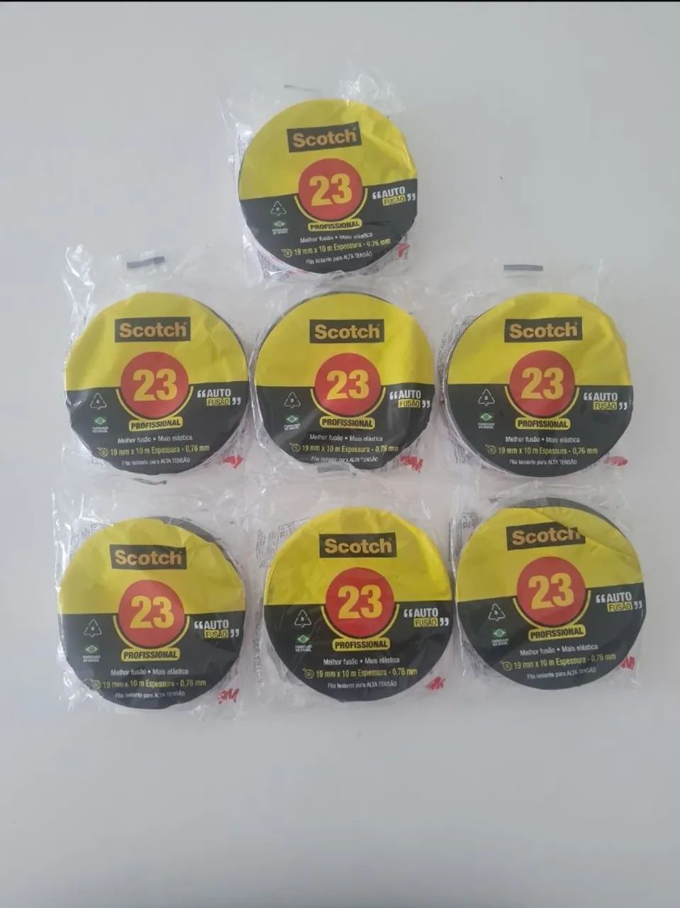 10 fitas isolantes auto fusão 19mm × 10m 23 3M