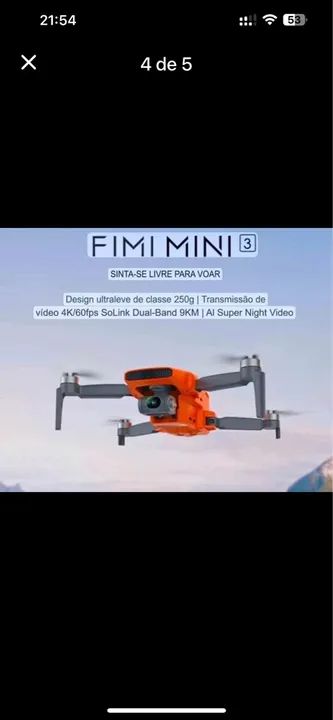 Drone Xiaomi Fimi Mini 3 Novo Lacrado - Foto 5