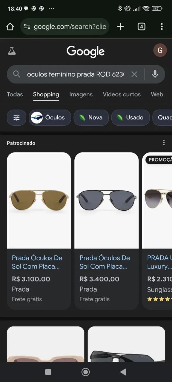 Óculos de Sol feminino PRADA - Original  - Foto 4