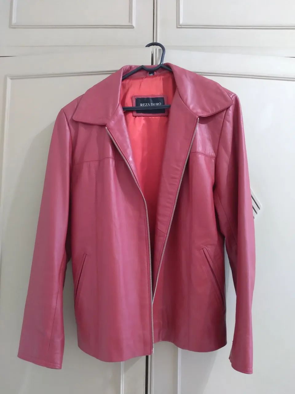 Jaqueta de Couro Vermelho