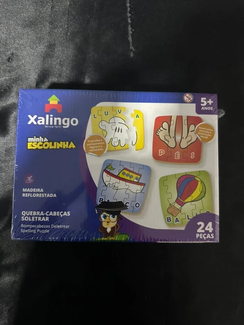 Xalingo Quebra Cabeça 24 Peças Soletrar Minha Escolinha - Foto 3