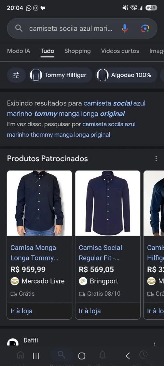 Camiseta social tommy original