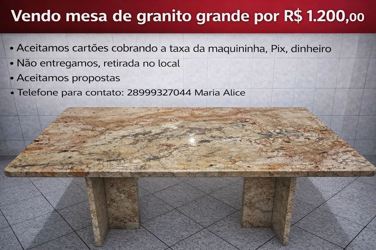Mesa de granito grande  - Foto 5