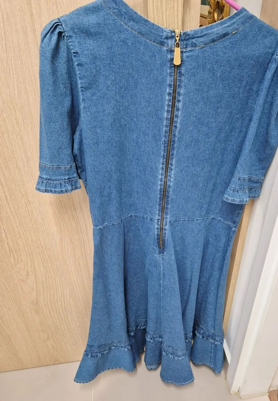 Vestido Jeans Feminino tam M - Foto 2